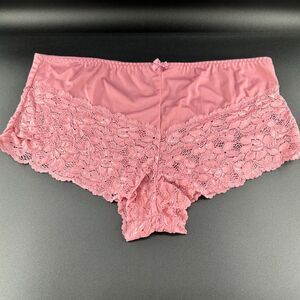 Barbra Lingerie Wm's Cheeky Panties Sz 5X New Cond Rose Color Nylon & Spandex